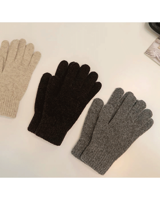 베이직 울 knit gloves (울70) - 3color