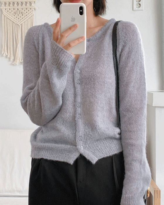 피콜 knit cardigan (울22, 알파카3) - 5color