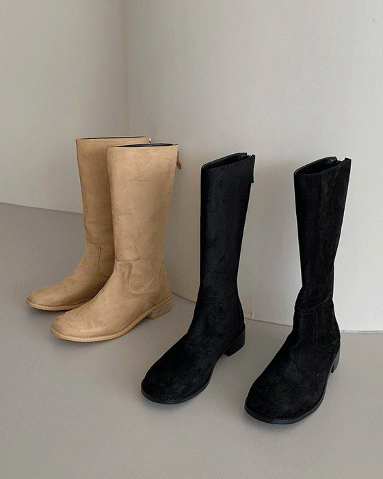 (3cm) 스웨이드 라운드 하프 부츠 shoes - 2color