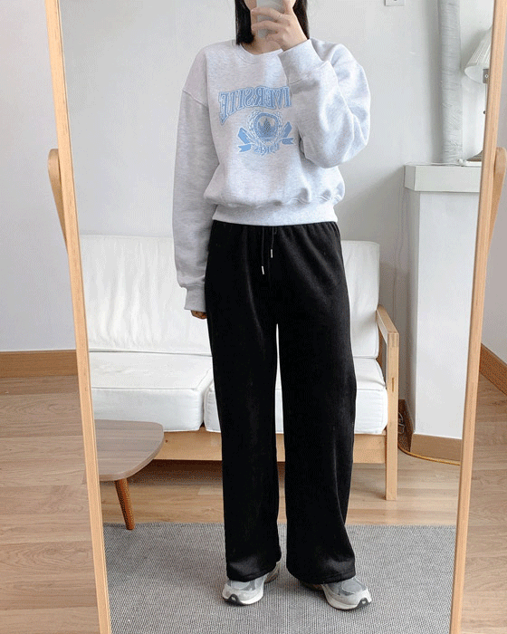 융와이드 골지 밴딩 팬츠 pants - 2color