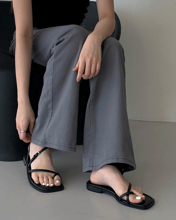 베이직 사선 쪼리 샌들 shoes - 3color